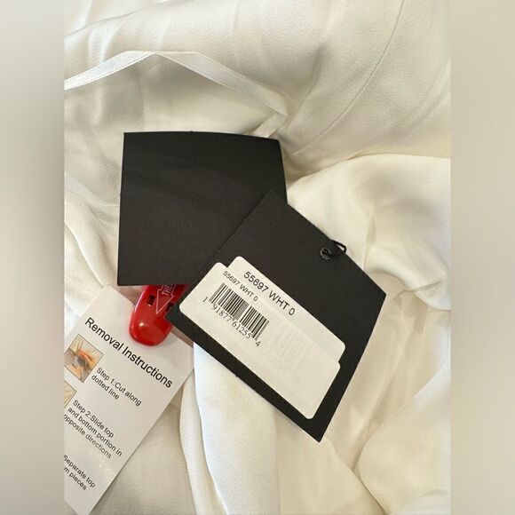 SATIN COCKTAIL DRESS W/ RHINESTONE ACCENTS - Picture 4 of 8